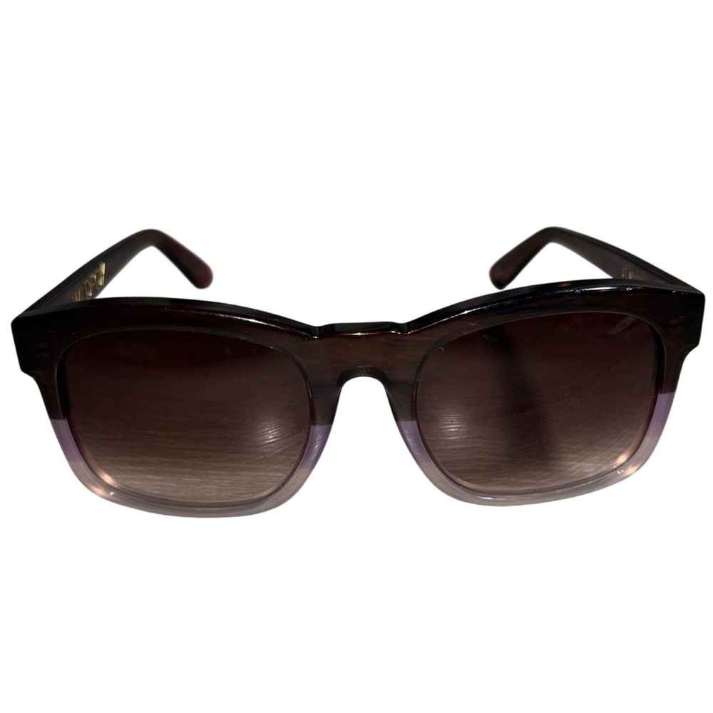 Wildfox Gaudy Sunglasses Womens Burgundy Lavender Ombre Gradient Square Frames